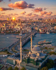 土耳其伊斯坦堡上空很美