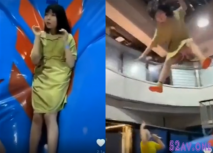 精選美女走光系列 美女空中走光露逼 這個要給攝影師加雞腿