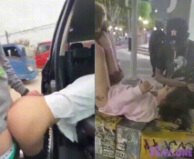 在車來人往的馬路旁操逼 看看哪個狂 路邊看到以後還加入戰團