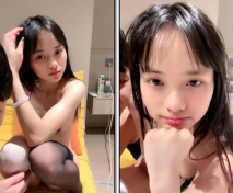 店裡面和年輕長髮女友玩穴，白虎嫩逼蝴蝶逼 舌頭挑逗無套打樁機