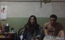 八塊腹肌猛男約炮單位女同事到簡陋租屋處啪啪