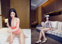 舞藝吧美女模特Miss妶子賓館大尺度私拍，人體開襠黑絲對著鏡頭扭臀晃腰，攝影師鹹豬手掰開陰唇邊拍邊聊天