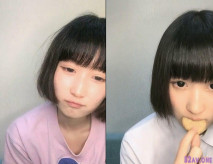 蘿莉美少女~小完具~不行，插不進去，不是，我下面已經濕啦，肉棒真的太大了沒辦法插’，只能用手插了，很爽，陰毛很多！