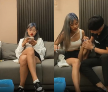 約啪灰髮社會外圍妹，齊逼短褲大長腿，穿上黑絲襪，各種姿勢盡情輸出