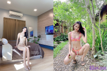 泰國170CM身高長腿九頭身甜美女神kkim，笑容燦爛 性感的嘴唇 白皙的皮膚，最強的美腿蜜臀，罕見3P 遭前後夾擊