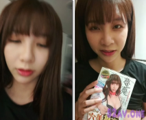 女優吳夢夢直播自慰大秀，拿出自己的倒模展示，比奶心深喉道具大屌，抹上潤滑油騎乘抽插，按摩器震動