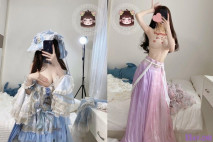 非常正點極品網紅美少女▌仙仙桃 ▌洛麗塔小可愛水晶陽具速插粉穴潮吹爆漿吐汁，緊致褶皺嫩肉宛如罪惡之源