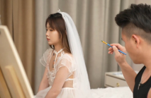 [華語AV]女大學生兼職模特▌香菱 ▌慘遭強姦 情趣新娘被肏淫水橫流 潺潺溢出淫靡白漿