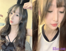 【泡泡咕】，今夜變裝主題，兔女郎，雙馬尾，學生裝，清純與淫蕩結合體，超嗲娃娃音，誘惑粉絲不能自拔