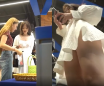 精選超市抄底漂亮白裙小姐姐 氣質不錯 皮膚白皙 大屁屁又白又嫩 內內卡屁溝超誘惑 大腿抖的很舒坦