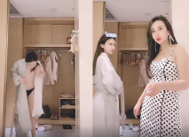 抖音性感內褲露出 你來這裡穿衣服沒 穿啦 開著不要弄出點事 啊 沒穿 晚了 身材不錯 就是奶子小點