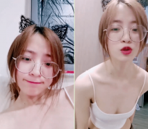 鄰家小妹！新人眼鏡美妞下海，脫光光自摸，苗條身材粉嫩小穴，浴室洗澡濕身，坐在馬桶上掰穴