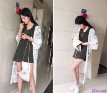 寫字樓女廁拍到一位模特級美女 人美B更美