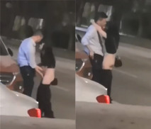 【極品奇葩】育才花園當街摳逼事件