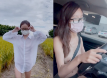 身材超級棒的推特網紅女神室外極限露出,全裸旅遊真實感受世界的美好