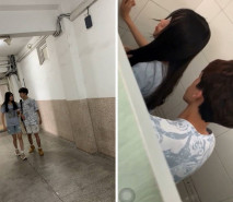 看到一對小情侶鬼鬼祟祟一起進了廁所,我就知道肯定有好事,最後差點被發現