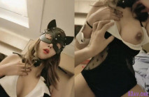 無套搞星女郎，騎乘上位，柔她的大波，被坐著實在是舒服極了！