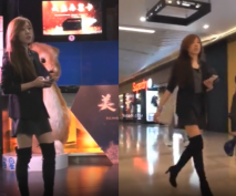 商城抄底漂亮少婦 兒子都這麼大了 貌似沒穿內內 得有多騷 被有所懷疑 最後站在兒子前面上電梯