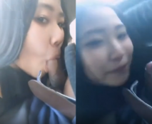 你可以吹出來嗎 可以啊 邊開車邊讓女友吃肉棒 一個急剎會不會頂進喉嚨