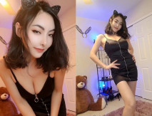 【最新頂級騷貨】豪乳網紅女神『譚曉彤』最新三月私拍 情趣內褲 超魅惑吊帶裙 全漏誘惑 玩弄爆乳濕穴