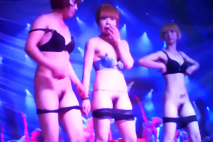 暗拍鄉村草台班子艷舞團脫衣表演模仿男女啪啪啪現場觀眾不少啊