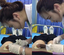 今天割包皮運氣真好，遇到個正點漂亮護士，悉心照料小弟弟，'別動蛤，馬上就好’！