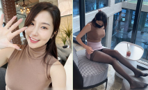 韓國頂級御姐女神-jena，高挑的身材甜美的臉大兒，極品絲襪美腿肥臀，嬰兒肥微胖的身材，肉感十足，大尺度露巨乳難得露逼